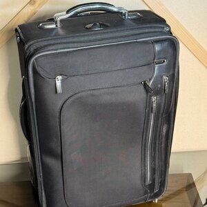 TUMI Alpha Two-Wheel Ballistic Nylon/Leather Carry-on Suitcase f